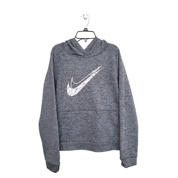 Nike Hoodie Boys Girls XL Gray Heather Stain Repel Therma-FIT HF4414-063 NEW - Picture 6 of 7